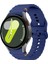 Samsung Galaxy Watch 7 40MM-44MM Ile Uyumlu Metal Tokalı Dalgalı Spor Silikon Kordon 1