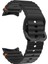 Samsung Galaxy Watch 7 40MM-44MM Ile Uyumlu Metal Tokalı Dalgalı Spor Silikon Kordon 4