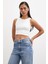 Basic Crop Top Beyaz 1