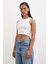 Basic Crop Top Beyaz 3