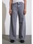 Never More  Yüksek Bel Wide Leg Jean Füme 4