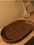 Geniş Hasır Rattan Sunum Tepsi Organizer Oval 2
