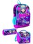Coral High Kids Mor Pembe Anime Kedi Desenli 3’lü Okul Çanta Seti 23753-MİX3 1