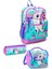 Coral High Kids Turkuaz Pembe Dondurmalı Kedi Desenli 3’lü Okul Çanta Seti 23751-MİX3 1