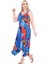 Butik Sax Balık Desen Askılı V Yaka Elbise 2