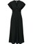V Yaka Düz Siyah Uzun Kadın Elbise Onlnova Lıfe Vıs Mollıe Long Dress 1