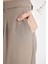 Wide Leg Geniş Bol Paça Çift Cepli Yüksek Bel Standart Boy Basic Düz Klasik Pantolon D4360AX24AU 5