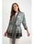 Relax Fit Desenli Kuşaklı Kimono D5443AX24AU 4