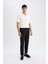 New Regular Fit Polo Yaka Kısa Kollu Beyaz Tişört D5996AX24SM 2