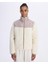 Authentic Sodani Kadın Beyaz-Kahverengi Oversize Fit Bomber Ceket 1