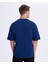 Authentic Berlo Erkek Mavi Oversize Fit T-Shirt 3