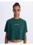 Authentic Angelou Kadın Petrol Yeşili Comfort Fit T-Shirt 2