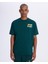 Authentic Graphik Paras Tur Erkek Petrol Yeşili Comfort Fit T-Shirt 1