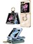 Samsung Galaxy Z Flip 6 Kılıf Ring Standlı Gold Yüzüklü Arka Şeffaf Kenar Metal Renkli Askılı Kapak 3