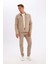 Slim Fit Dar Kesim Polo Yaka Astarlı Fermuarlı Cepli Mevsimlik Mont Y4458AZ24AU 2