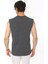 Erkek Koyu Grimelanj Tank Sıfır Kol Pamuk T-Shirt 5