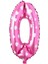 Puanlı Pembe Renk Rakam Folyo Balon 36 cm Yaş 0 1