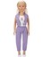 Dollz'n More Yürüyüş Arkadaşım Clara Sporty 80 cm - Mor Eşofmanlı Takımlı 4
