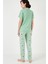 Regular Fit Gömlek Yaka Kısa Kollu Pijama Takımı Bayan Pijama Takımı 65740102 1