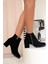 Şerit Taş Detaylı Fermuarlı Kadın Bot&bootie 025-406-22SÜET 1