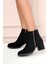 Şerit Taş Detaylı Fermuarlı Kadın Bot&bootie 025-406-22SÜET 2