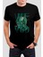Uzaylı Baskılı Siyah Unisex Tişört C1006 1