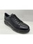 4342 Siyah Deri Yumuşak Ortopedik Taban Erkek Ayakkabı 1