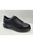 4342 Siyah Deri Yumuşak Ortopedik Taban Erkek Ayakkabı 4