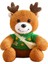 Oturmuş Noel Geyik Bebek Noel Hediyesi Elk Doll Peluş Oyuncak (Yurt Dışından) 1