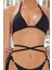 Hızlı Kuruyan Bikini Takımı Siyah Halka Detaylı Bikini 2