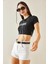 Rockmore Bisiklet Yaka Zincirli Crop Top-Siyah 2