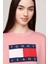 Tommy Hilfiger Kadın Tjw Bxy Tommy Flag Tee Ext T-Shirt-Pembe 4