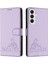 Samsung Galaxy A25 5g Için Kılıf Cüzdan Kapak Çevirin Kedi Rfıd Kart Yuvası Tutucu (Yurt Dışından) 5