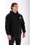Erkek Siyah Unisex Sweatshirt Kapüşonlu %100 Pamuk 3