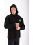 Erkek Siyah Unisex Sweatshirt Kapüşonlu %100 Pamuk 4