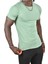 Yeşil Erkek/Unisex Slim Fit Dar Kesim Bisiklet Yaka Pamuklu Likralı Basic Tişört 1801131 4