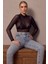Düz Body Kadın Babydoll Siyah Bodysuit Transparan Çıtçıtlı Body Bluz 3