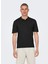 Düz Siyah Erkek Polo T-Shirt Onswyler Lıfe Reg 14 Ss Polo Knıt N 1