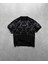 Bisiklet Yaka Baskılı Oversize T-Shirt - Siyah 1