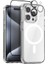 Apple iPhone 15 Pro Max Kılıf Magsafeli Kılıf Ekran Koruyucu ve Kamera Koruyuculu Set 1