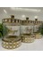 Helen 3lü Büyük Kapaklı Kavanoz 21X15CM 1 Litre Gold Hfg 002 1