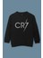 Çocuk Sweatshirt Goat Siyah Baskılı Cristiano Ronaldo Altın Top Ballon D'or Baskılı Sweat 1