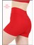Kadın Mini Şort Boxer Kırmızı Yüksek Bel Fit Görünüm 11080 2