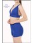 Kadın Mini Şort Boxer Saks Mavi Yüksek Bel Fit Görünüm 11081 3