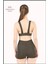 Kadın Haki Mini Şort Boxer Yüksek Bel Fit Görünüm 11080 4