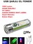 ŞARJ EDİLEBİLİR HEM FENER HEM ORTAM AYDINLATMALI 5 FONKSİYONLU ÖN KISIM LAZER LED MIKNATISLI KLİPSLİ 1