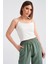 Kadın İp Askılı Bürümcük Crop Body Ekru - 21117 1