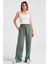 Kadın İp Askılı Bürümcük Crop Body Ekru - 21117 3