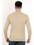 Erkek Vizon Bisiklet Yaka Slim Fit Esnek Waffle Kumaş Dokulu Uzun Kollu T-Shirt - 5073-2 2