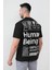 John Borners Siyah Erkek Human Baskılı Regular Kesim T-Shirt 4